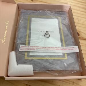 Lola Rose London Rectangular Photo Frame 6" X 4" Gray Gold NWT